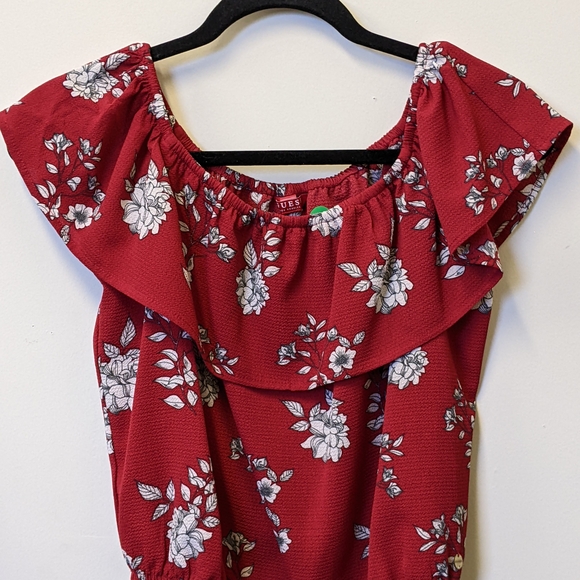 Guess Tops - Guess Red Floral Blouse